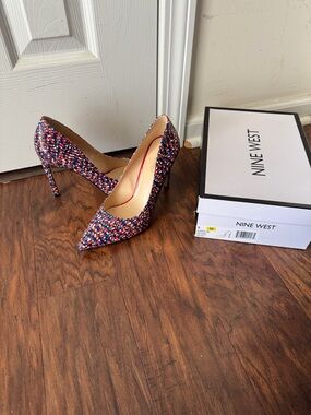 Nine West Multicolor Sequin Pointed-Toe Stiletto Heels